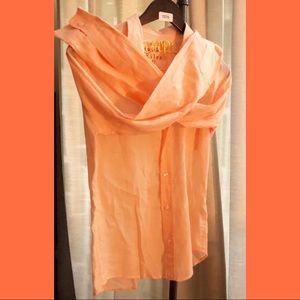 FRANK & EILEEN Barry Shirt Orange Cotton Size XS